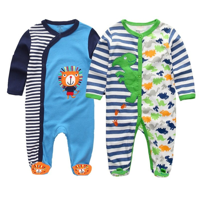 2 Pcs Long Sleeve Baby Sleeper Romper