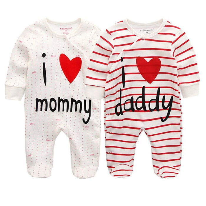 2 Pcs Long Sleeve Baby Sleeper Romper