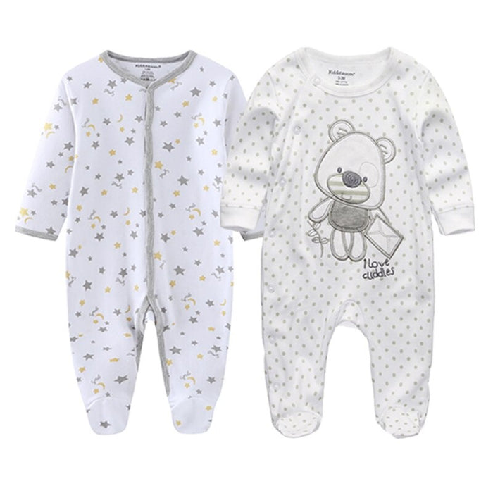 2 Pcs Long Sleeve Baby Sleeper Romper