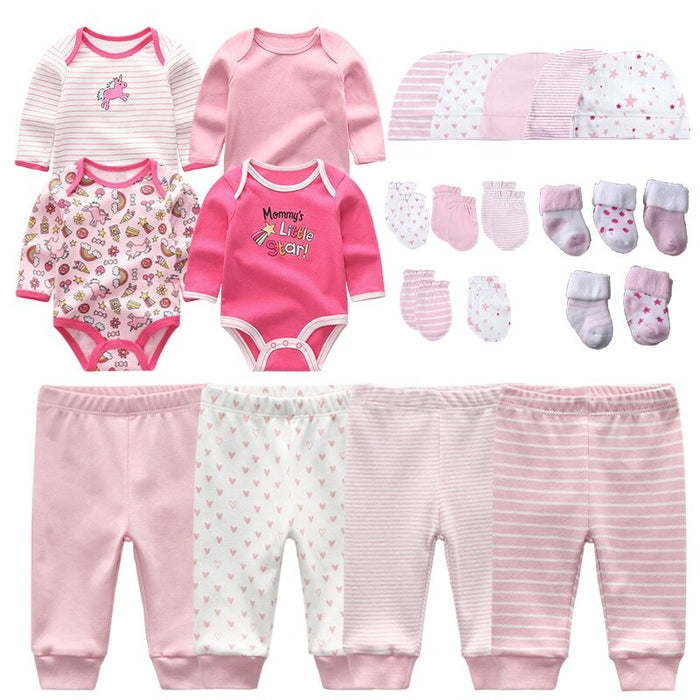 23 Pcs Newborn Bodysuits Clothes Set