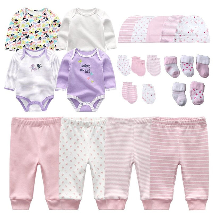 23 Pcs Newborn Bodysuits Clothes Set