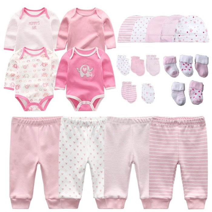 23 Pcs Newborn Bodysuits Clothes Set