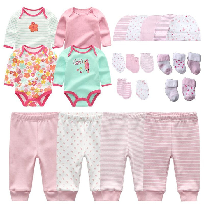 23 Pcs Newborn Bodysuits Clothes Set