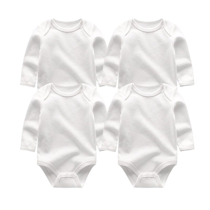 Unisex Long Sleeves Baby Rompers (Pack Of 4)