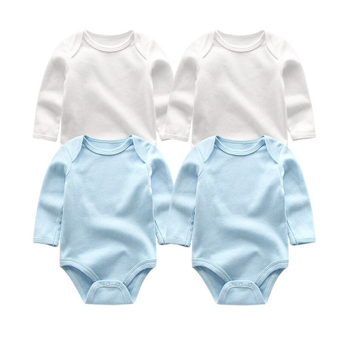 Unisex Long Sleeves Baby Rompers (Pack Of 4)