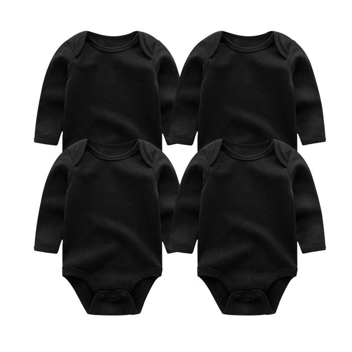 Unisex Long Sleeves Baby Rompers (Pack Of 4)