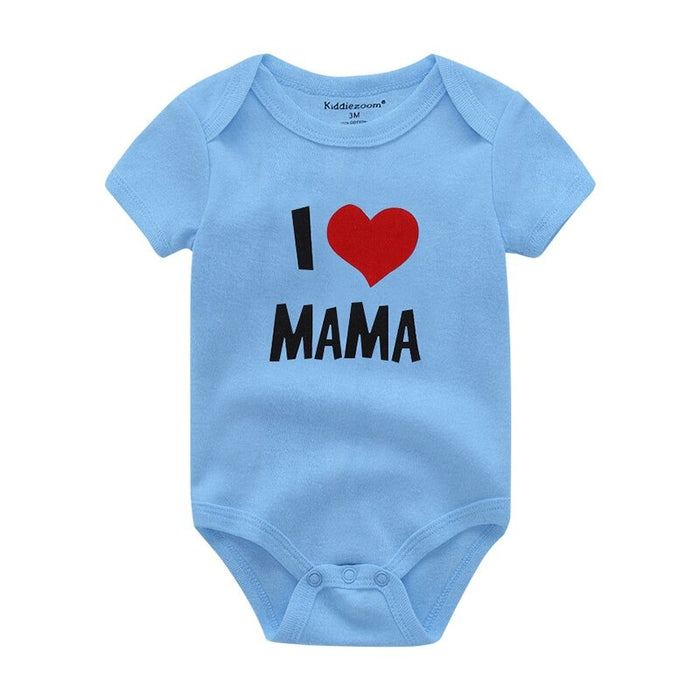 Mama & Papa Print Baby Bodysuits