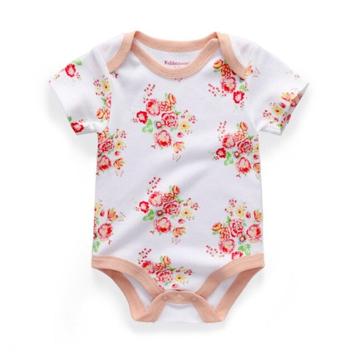 Short Sleeve Printed Jumpsuit For Babies