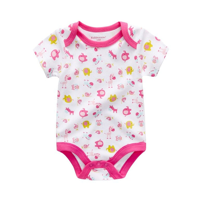 Short Sleeve Printed Jumpsuit For Babies