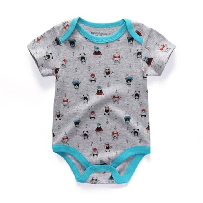 1 Pc Printed Cotton Romper For Babies