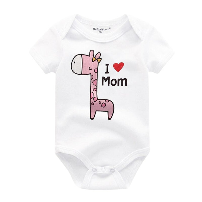 Mama & Papa Print Baby Bodysuits