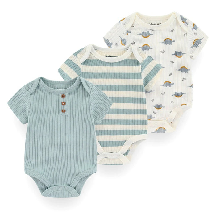 O Neck Collar 3 Piece Baby Bodysuits