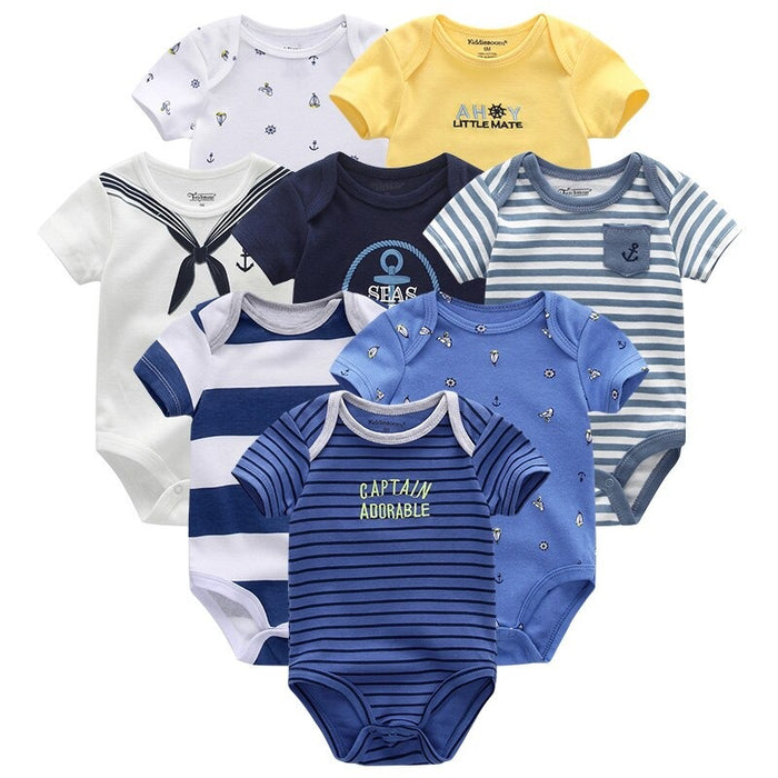 8pcs Newborn Baby Boy Babysuits