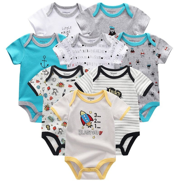 8pcs Newborn Baby Boy Babysuits