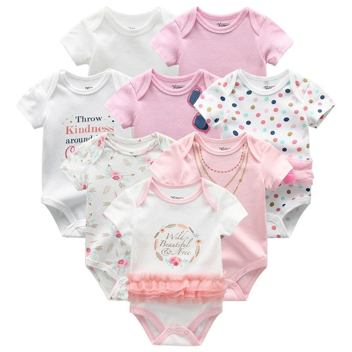 8pcs Newborn Jumpsuits