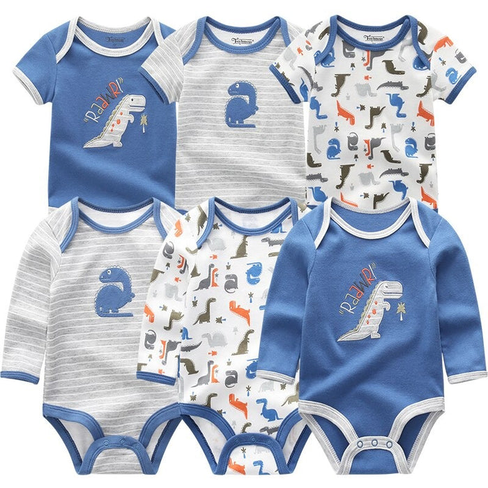 6 Pcs Newborn Summer Romper Sets