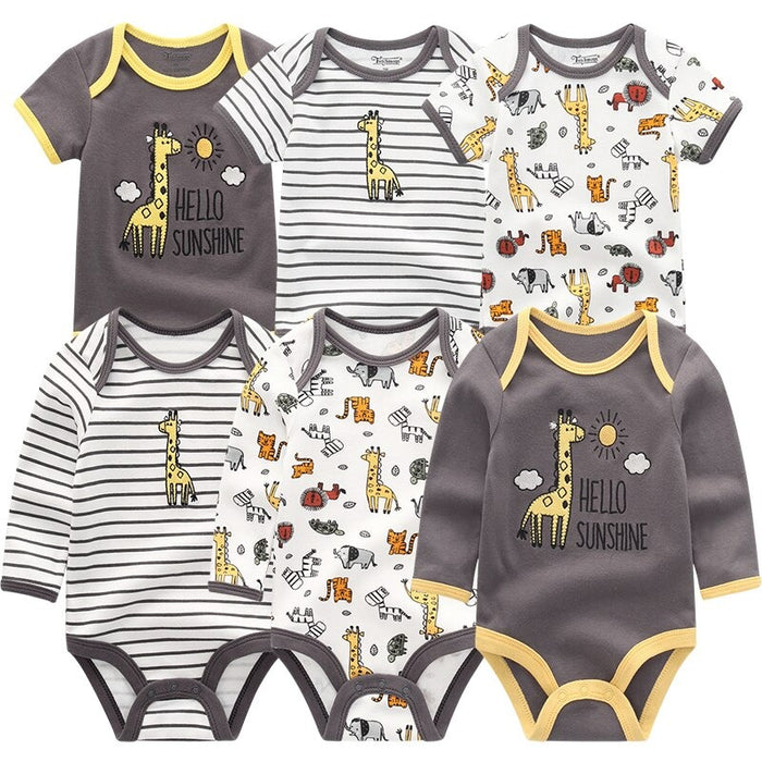 6 Pcs Newborn Summer Romper Sets