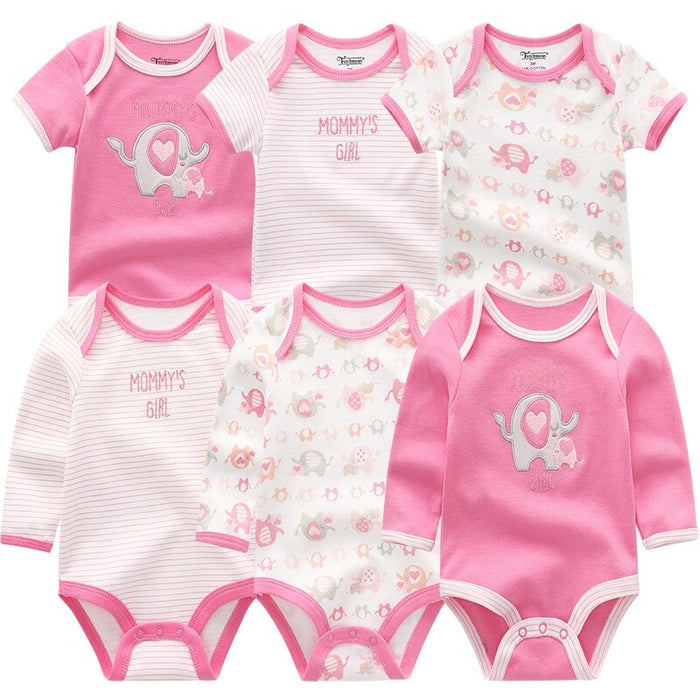 6 Pcs Newborn Summer Romper Sets