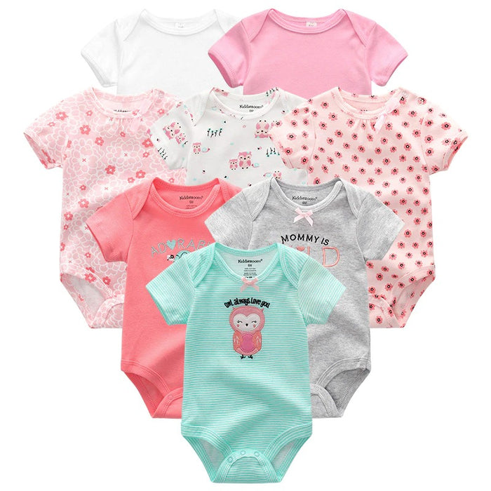 8pcs Newborn Jumpsuits