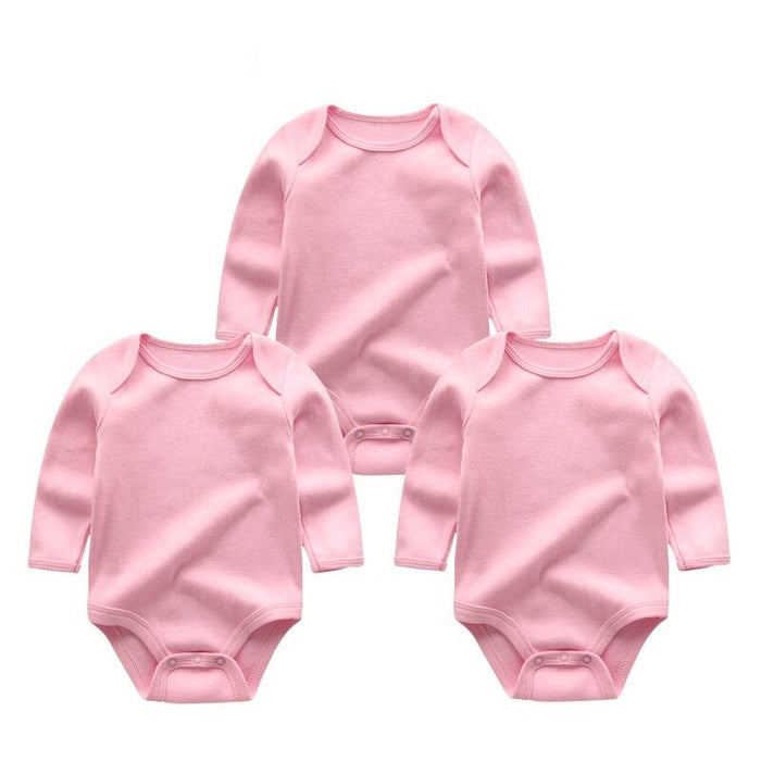 3Pcs Long Sleeve Printed Baby Wear Jumpsuits