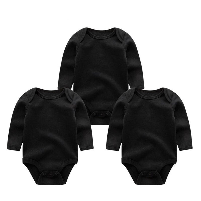 3Pcs Long Sleeve Printed Baby Wear Jumpsuits