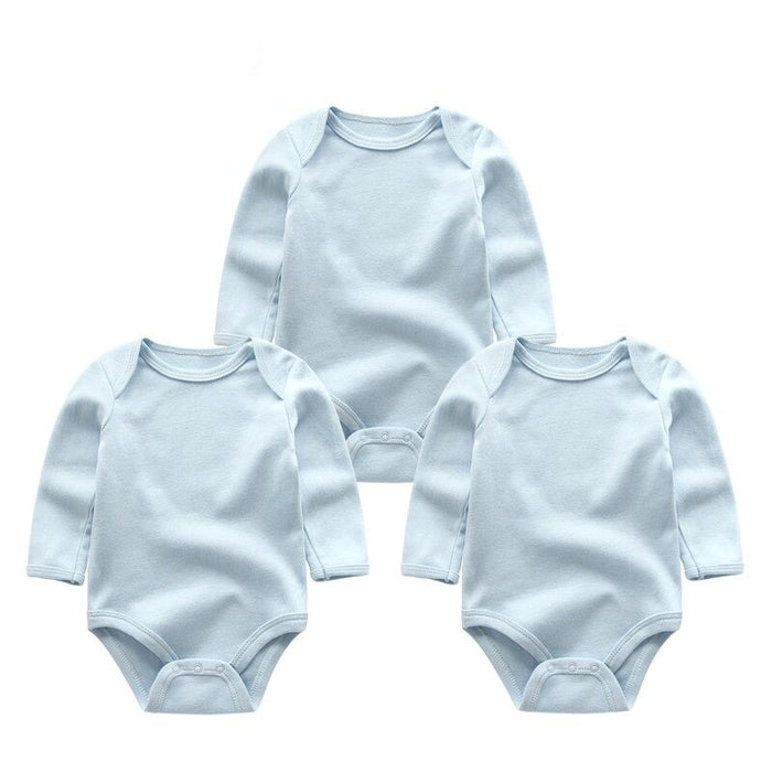 3Pcs Long Sleeve Printed Baby Wear Jumpsuits