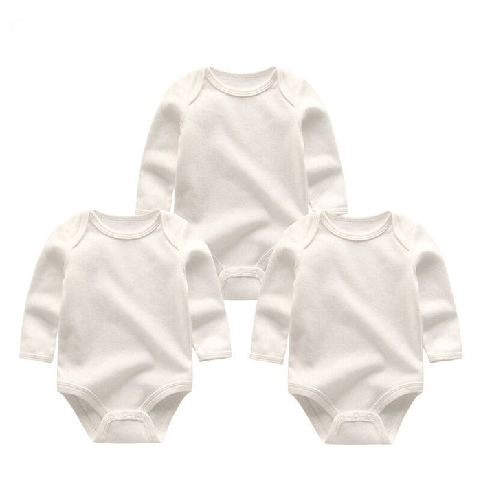 3Pcs Long Sleeve Printed Baby Wear Jumpsuits