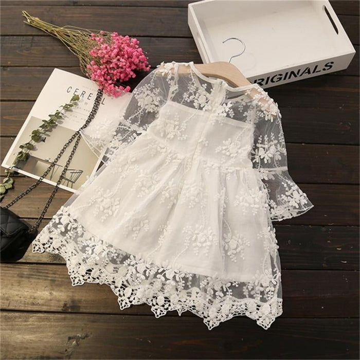 Flower Pattern Princess Dresses For Girls