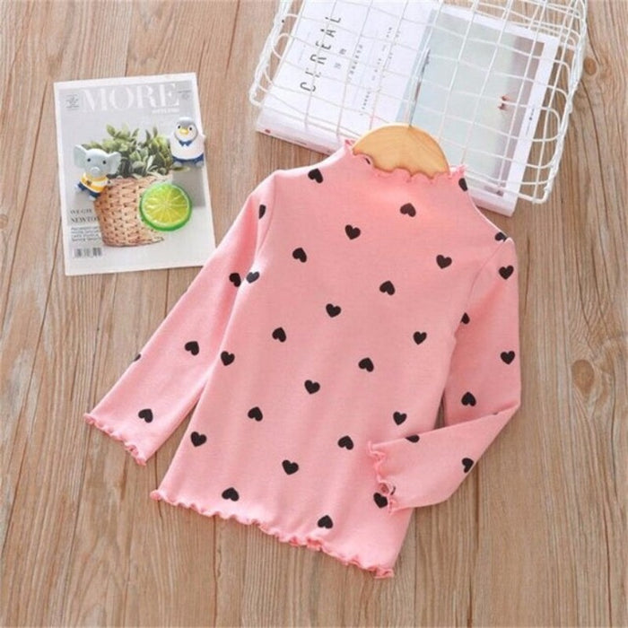 Autumn Wear Girls Full Sleeve Tops with Heart Prints