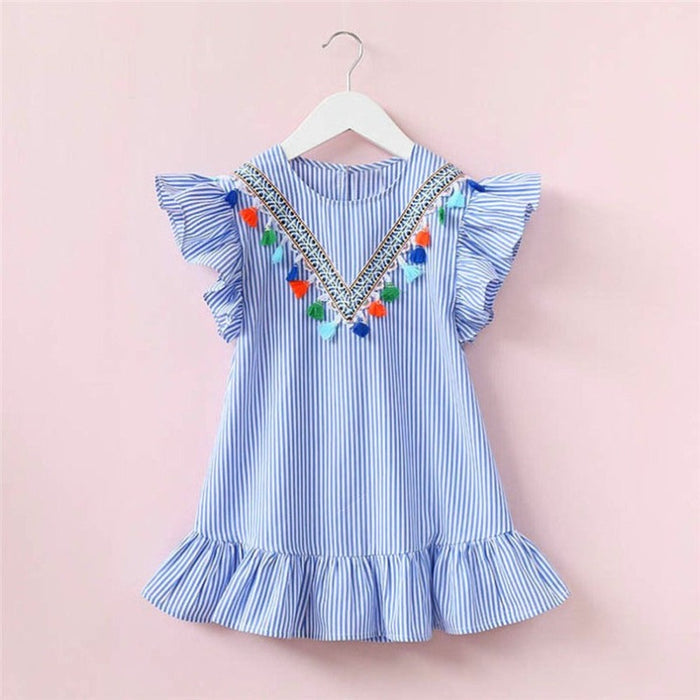 Girls Striped Cute Dresses