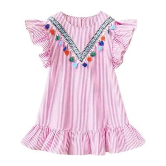 Girls Striped Cute Dresses