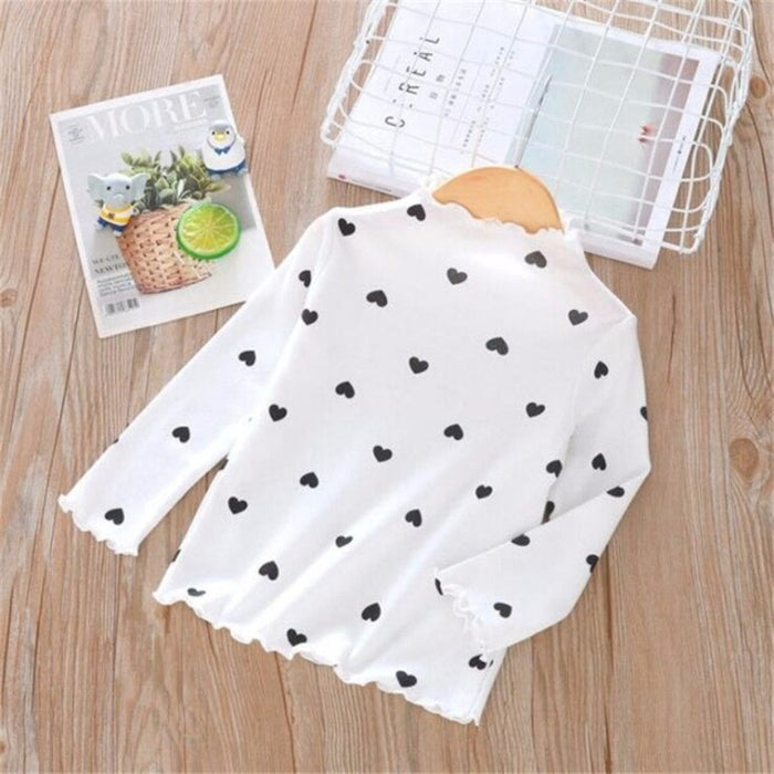 Autumn Wear Girls Full Sleeve Tops with Heart Prints