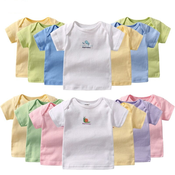 7Pcs Newborn Summer T-Shirt Set