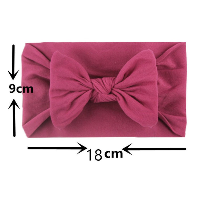 27 Piece Of Solid Color Bow Headband For Girls