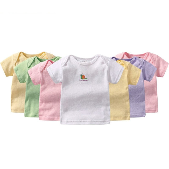 7Pcs Newborn Summer T-Shirt Set