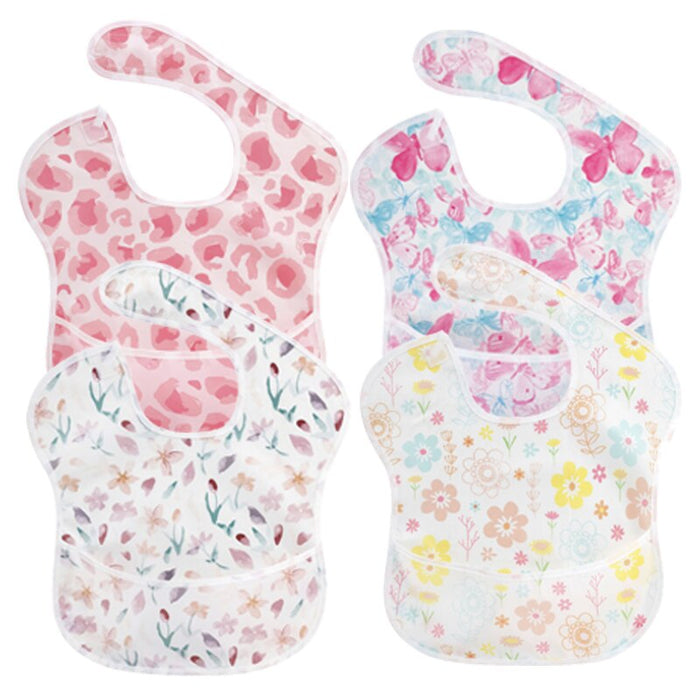 4Pcs Baby Waterproof Feeding Stuff Bibs