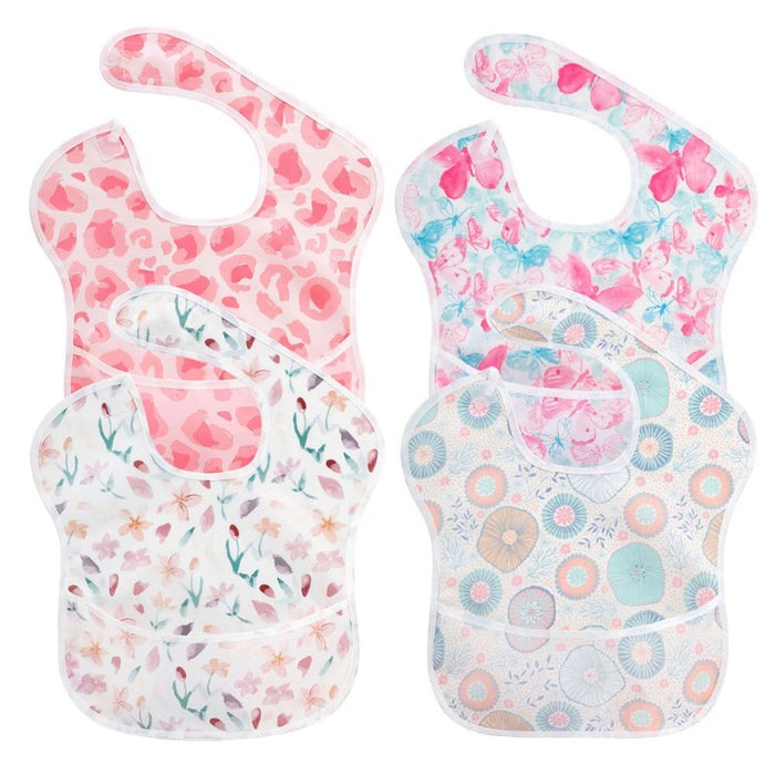 4Pcs Baby Waterproof Feeding Stuff Bibs