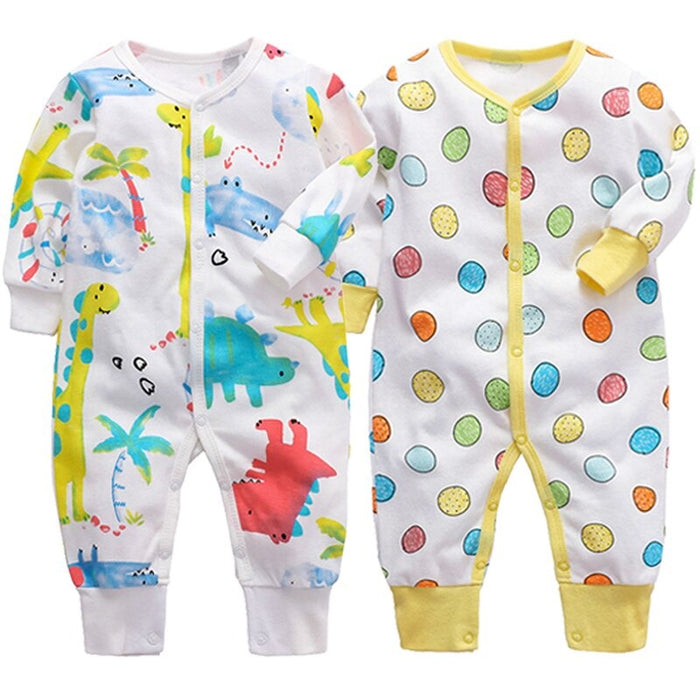 2 Pcs Cotton Long Sleeves Sleeper Pajamas Romper