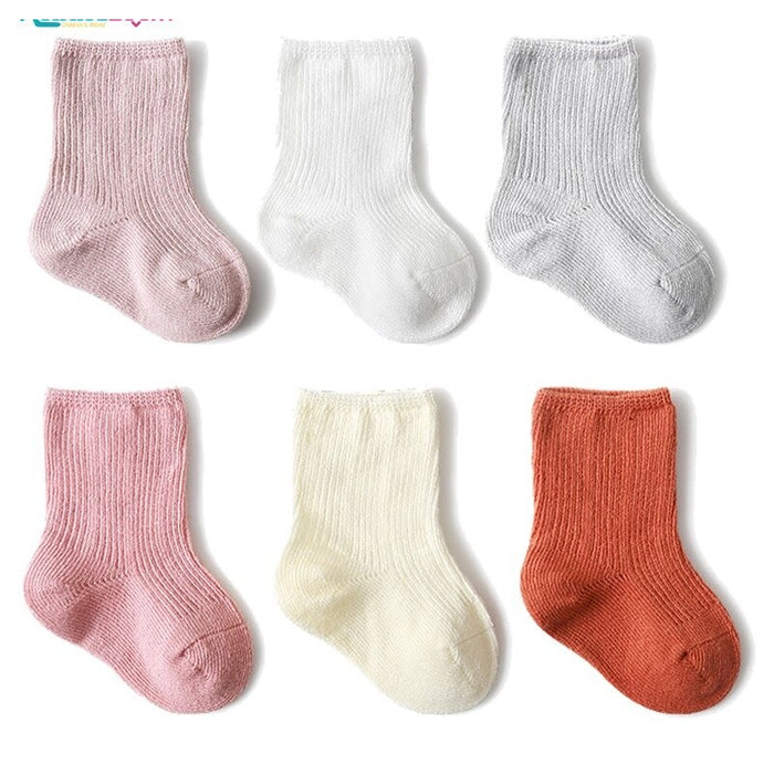 6 Pairs Of Anti-Slip Cotton Kids Socks