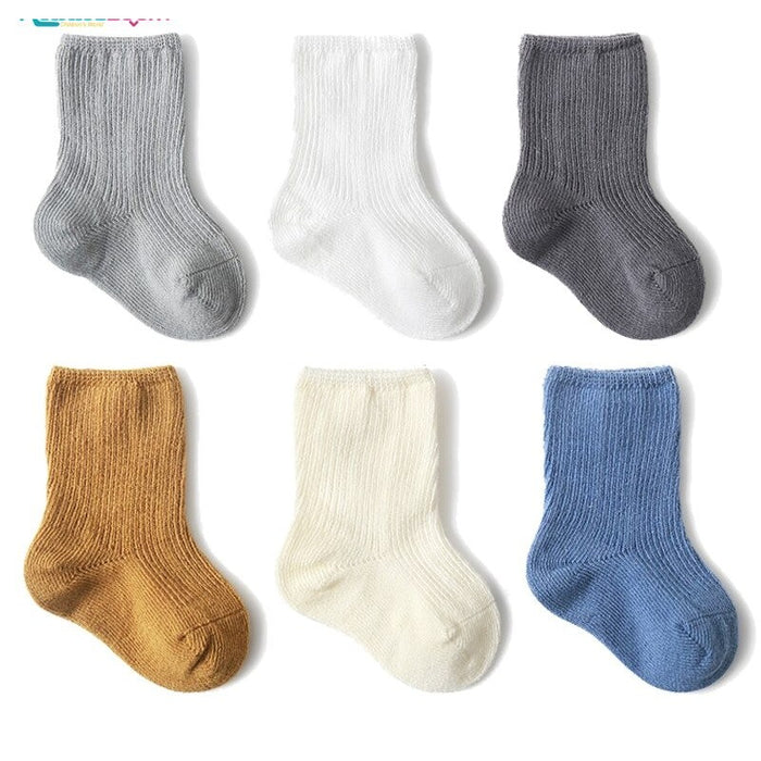 6 Pairs Of Anti-Slip Cotton Kids Socks