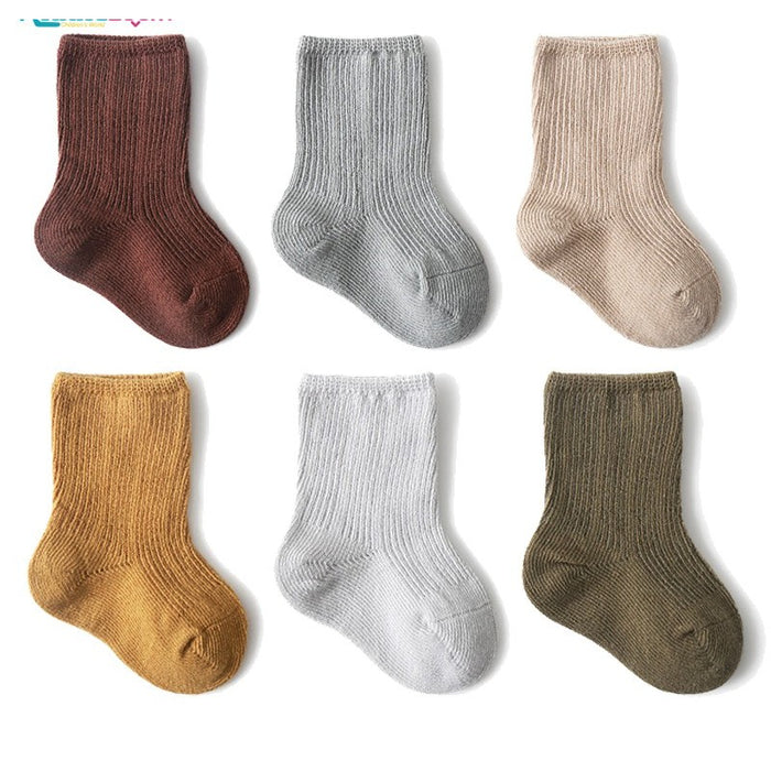 6 Pairs Of Anti-Slip Cotton Kids Socks