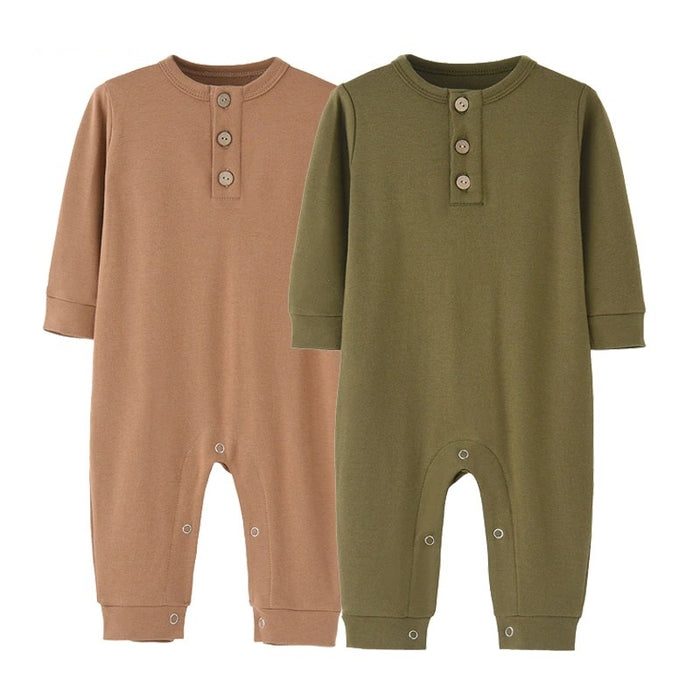 2-Pieces Baby Fall Clothes Solid Color Romper