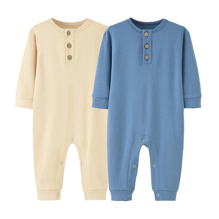 2-Pieces Baby Fall Clothes Solid Color Romper