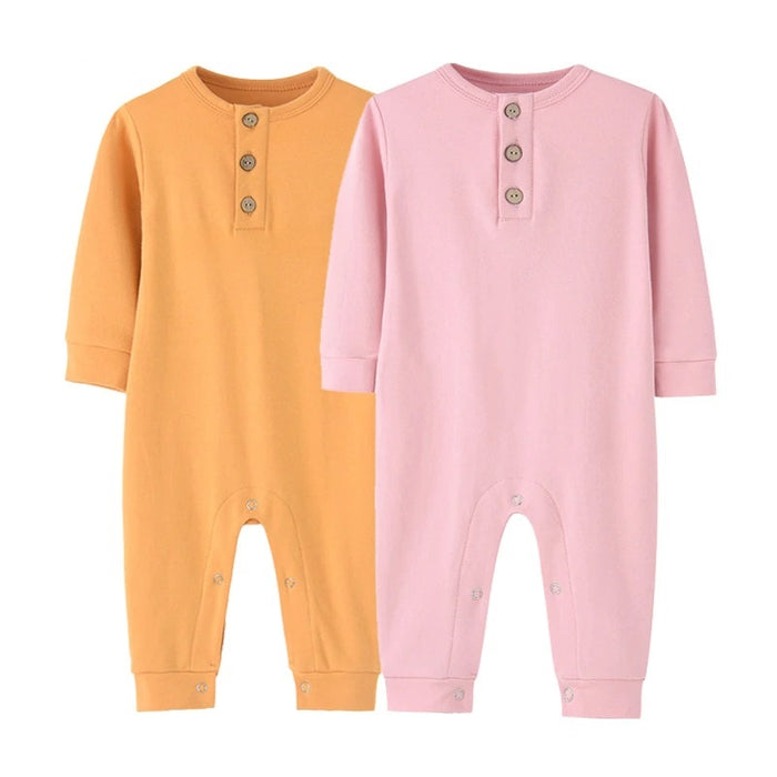 2-Pieces Baby Fall Clothes Solid Color Romper