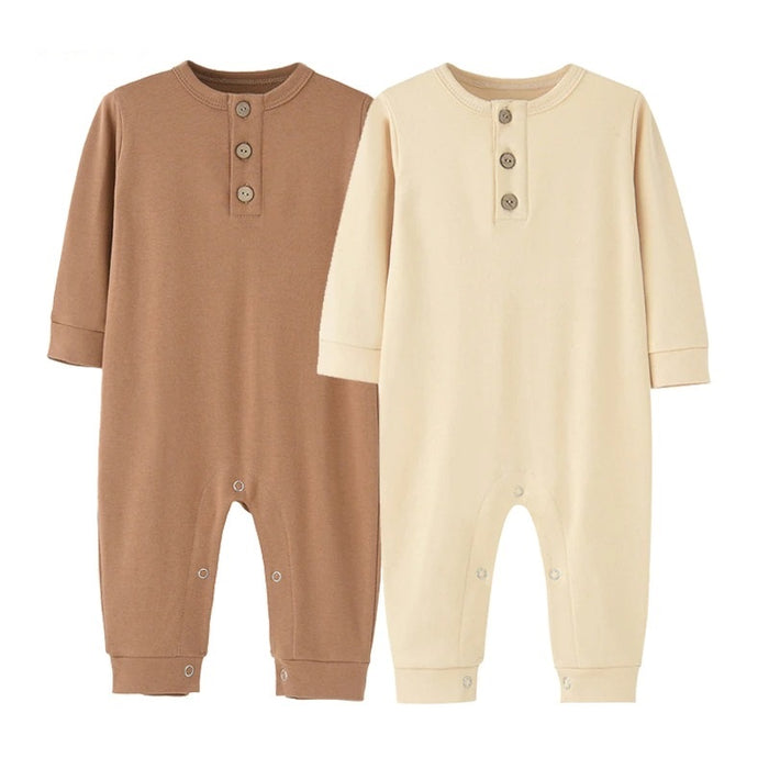 2-Pieces Baby Fall Clothes Solid Color Romper