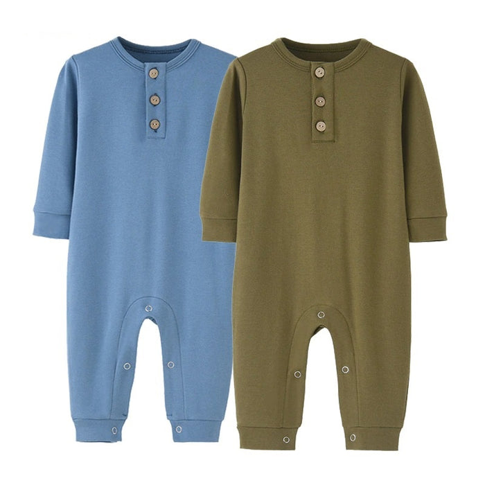 2-Pieces Baby Fall Clothes Solid Color Romper