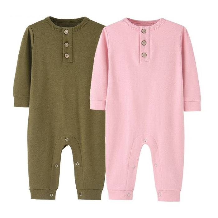 2-Pieces Baby Fall Clothes Solid Color Romper