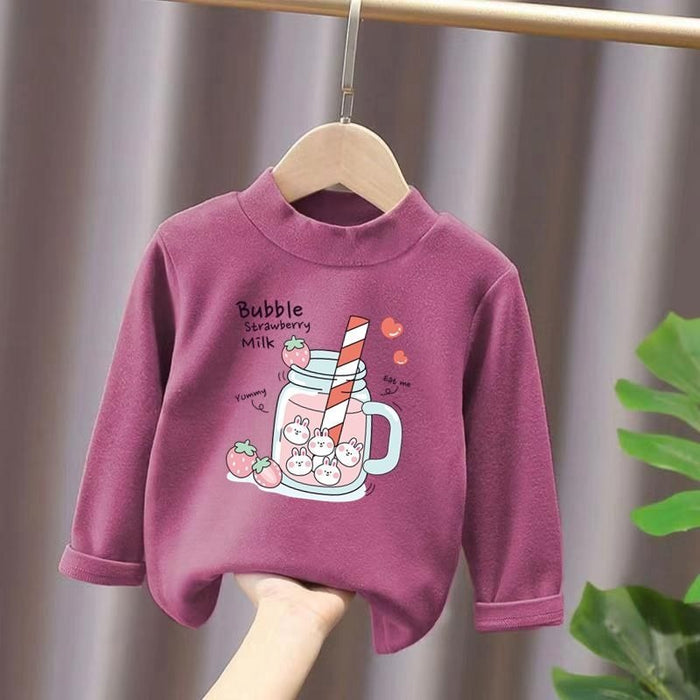 Winter Half-high T-Shirt For Girls