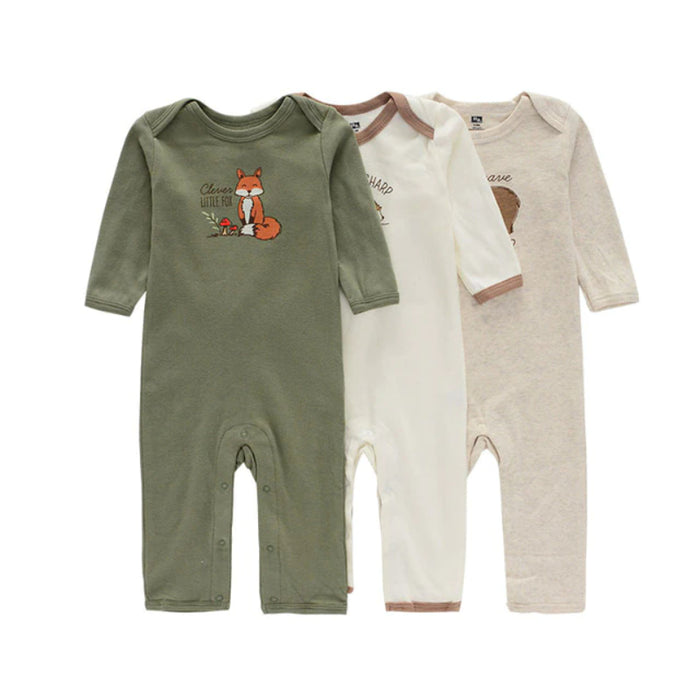 Unisex 3 Pcs Printed Romper Set