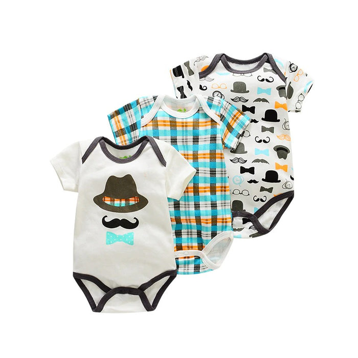 Newborn Baby 3Pcs Bodysuits Set